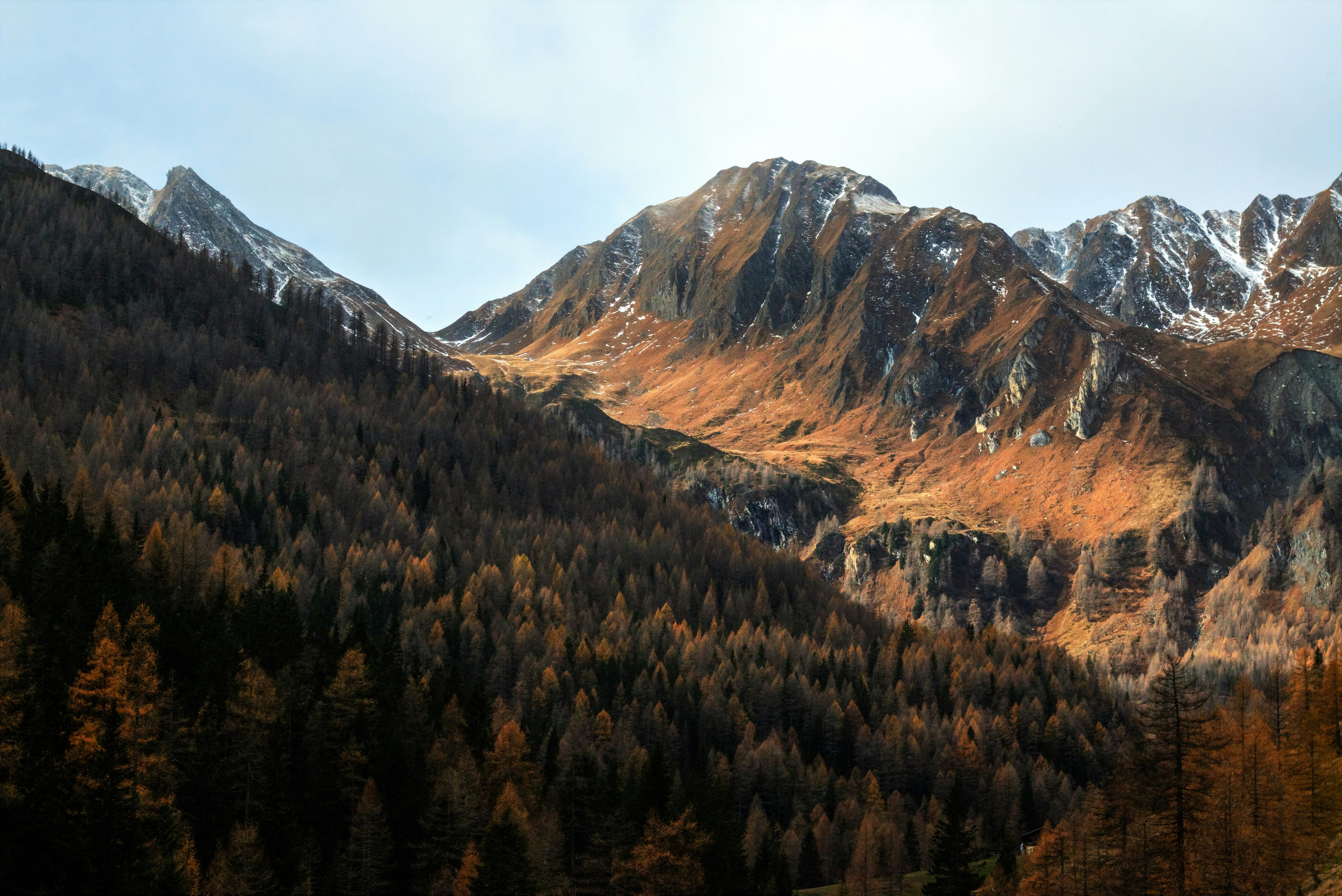 mountain covered with snow